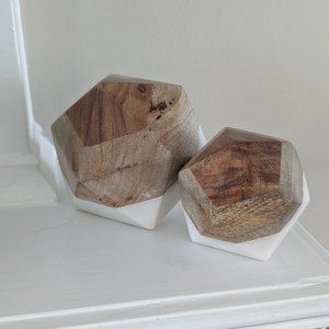 West Elm Marble & Wood Geometric Objects